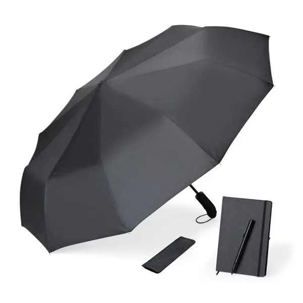 Kit Guarda-Chuva, Caderno E Caneta - 3 Pçs Personalizado