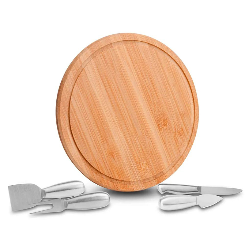 Kit Para Queijo Em Bambu Personalizado 