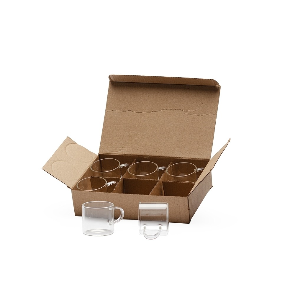 Kit Xícaras de Vidro 6 Peças Personalizado