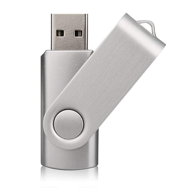 Pen Drive 8GB Giratório de Metal Personalizado