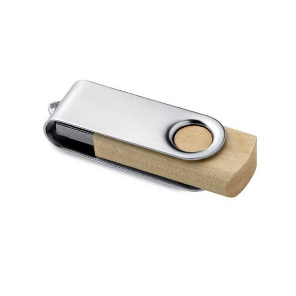 Pen Drive de Bambu Personalizado Giratório Pen Drive de Bambu Personalizado Giratório