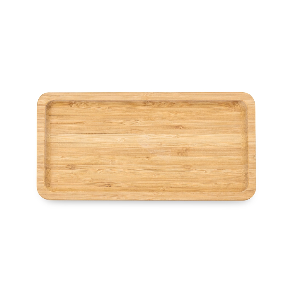 Petisqueira Retangular de Bambu 26 x 13cm Personalizada