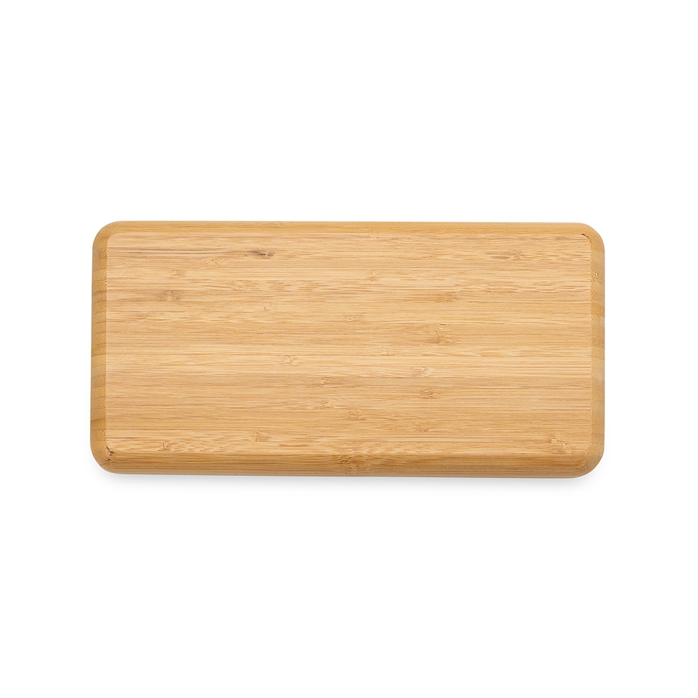 Petisqueira Retangular de Bambu 26 x 13cm Personalizada