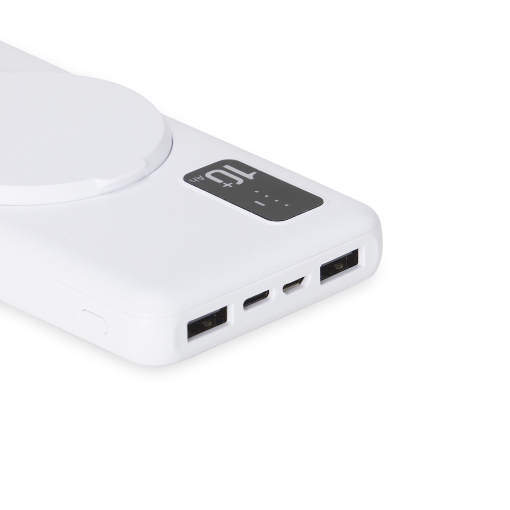 Power Bank 10.000mAh com Carregamento via Indução ou via Cabo Personalizado Power Bank 10.000mAh com Carregamento via Indução ou via Cabo Personalizado