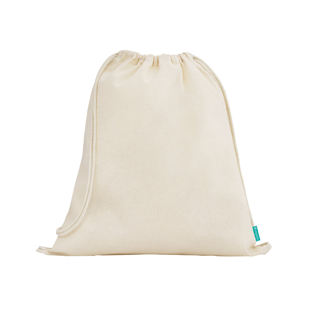 Sacola Tipo Mochila em Algodão Orgânico Personalizada