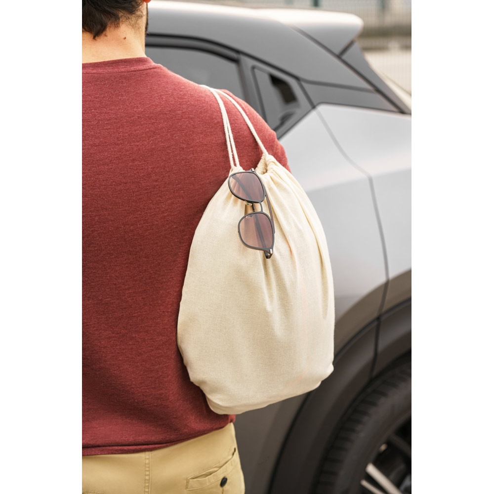 Sacola Tipo Mochila em Algodão Orgânico Personalizada